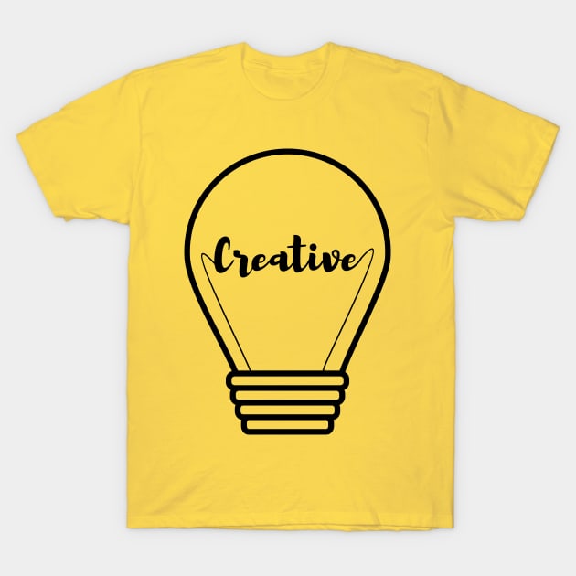 Creative light bulb design T-Shirt by YellowQueen